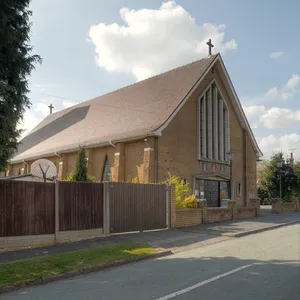Former Church of St Pius X and attached campanile