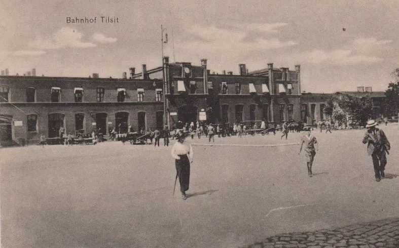 Tilsit train station, East Prussia