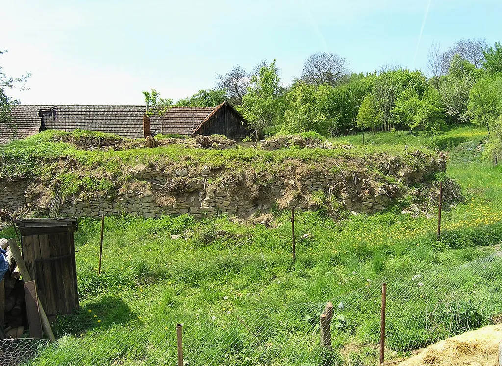 Ruins of redoubt in Martinice, part of Votice, Czech Republic