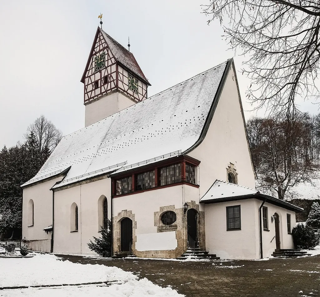 Church Martinskirche, Römerstein-Zainingen, county Reutlingen, Baden-Württemberg, Germany
