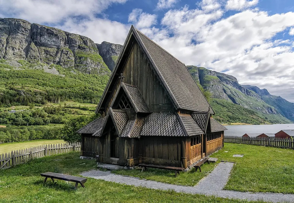 Øye stave church in Øye, Vang, Oppland county, Norway.