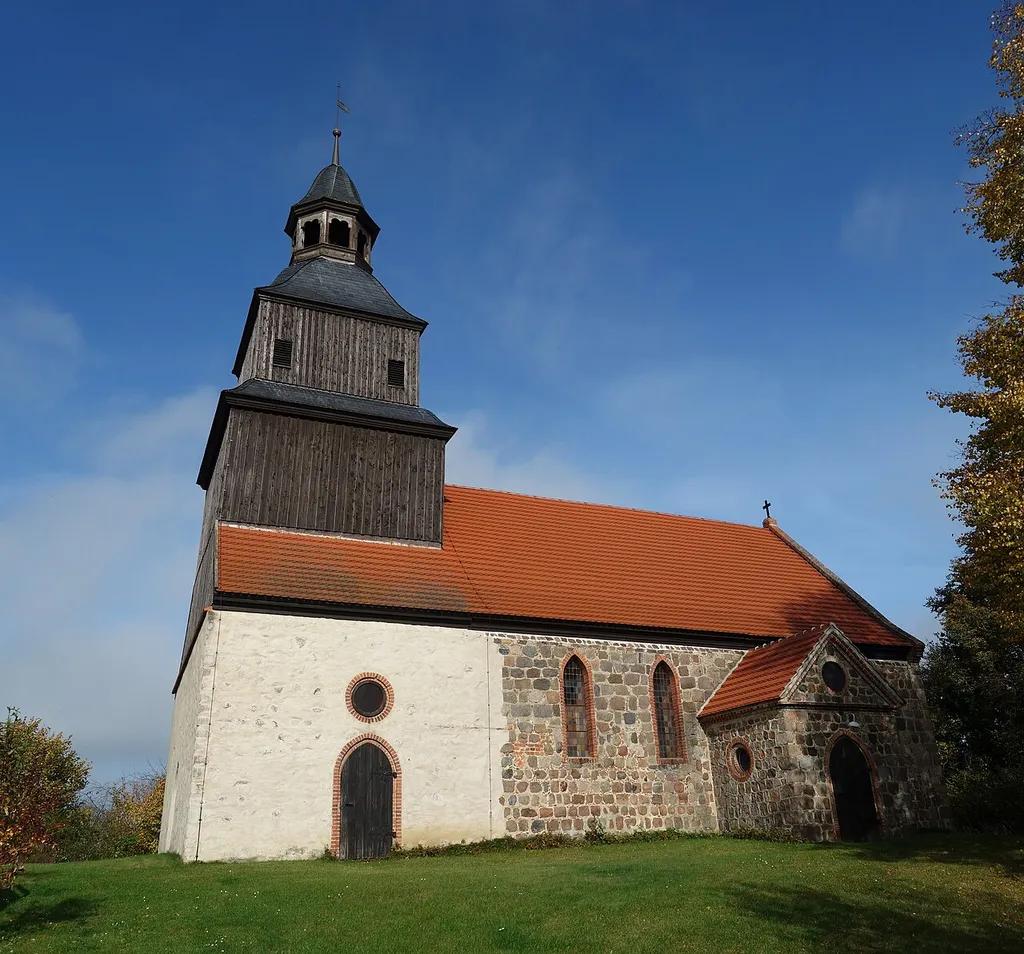 Souther view of church in Jakobshagen, Boitzenburger Land municipality, Uckermark district, Brandenburg state, Germany