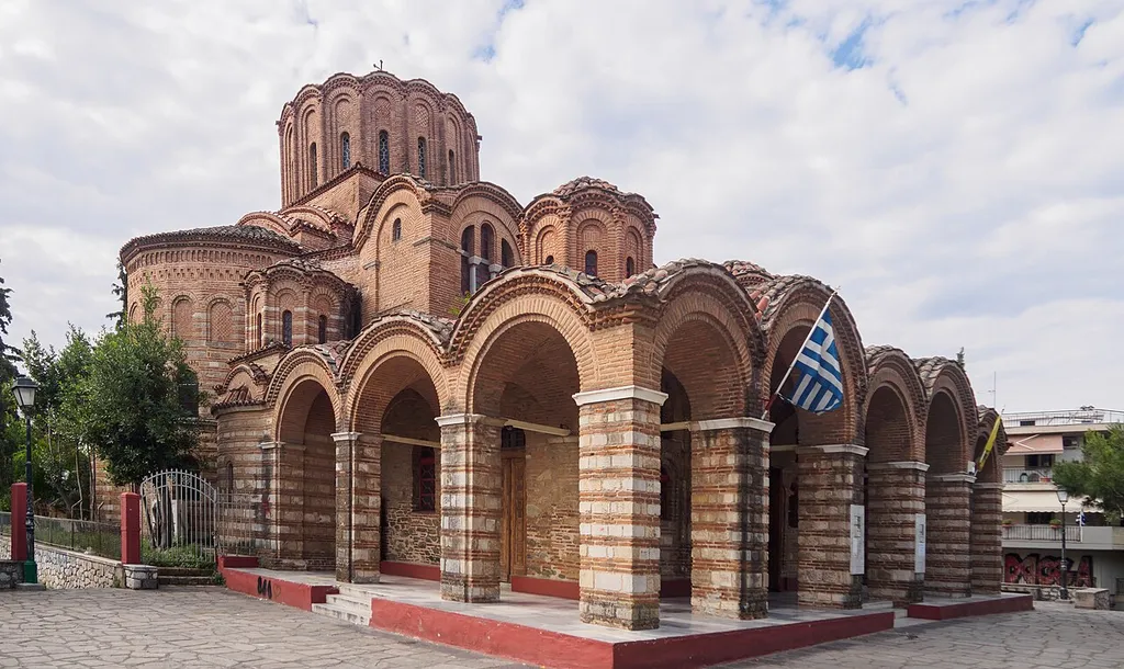 North view of the byzantine church of Prophet Elias of the City, Thessaloniki.