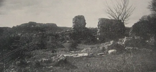 View of Knin castle from Kapitul, old photo made prior to 1927