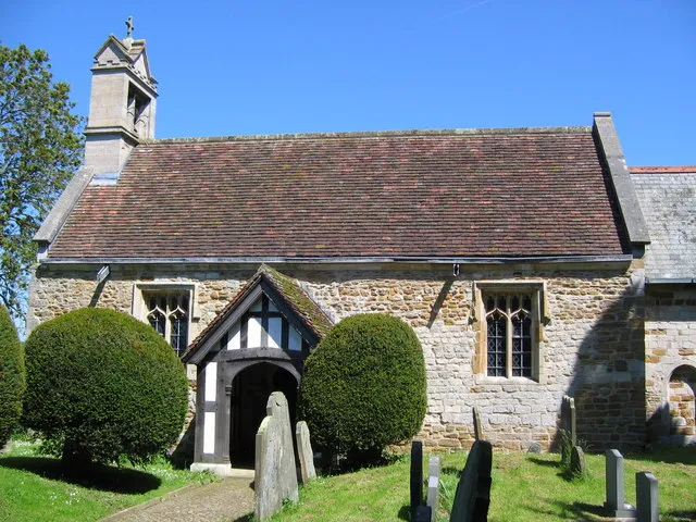 All Saints Church, Foston. A north view of the church which is near the east edge of the grid square.