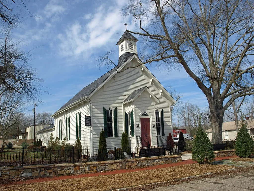 The Maplesville Methodist Episcopal Church in Maplesville, Alabama, listed on the Alabama Register of Landmarks and Heritage