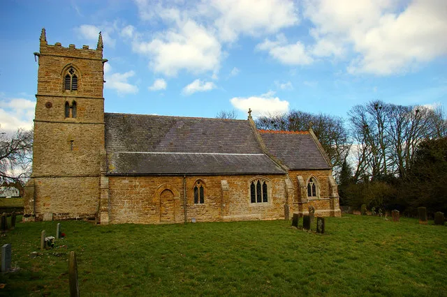 Church of St. Peter, Normanby-le-Wold. Church of St. Peter, Normanby-le-Wold, Lincolnshire. The trees to the right of the church are home to some very noisy rooks!