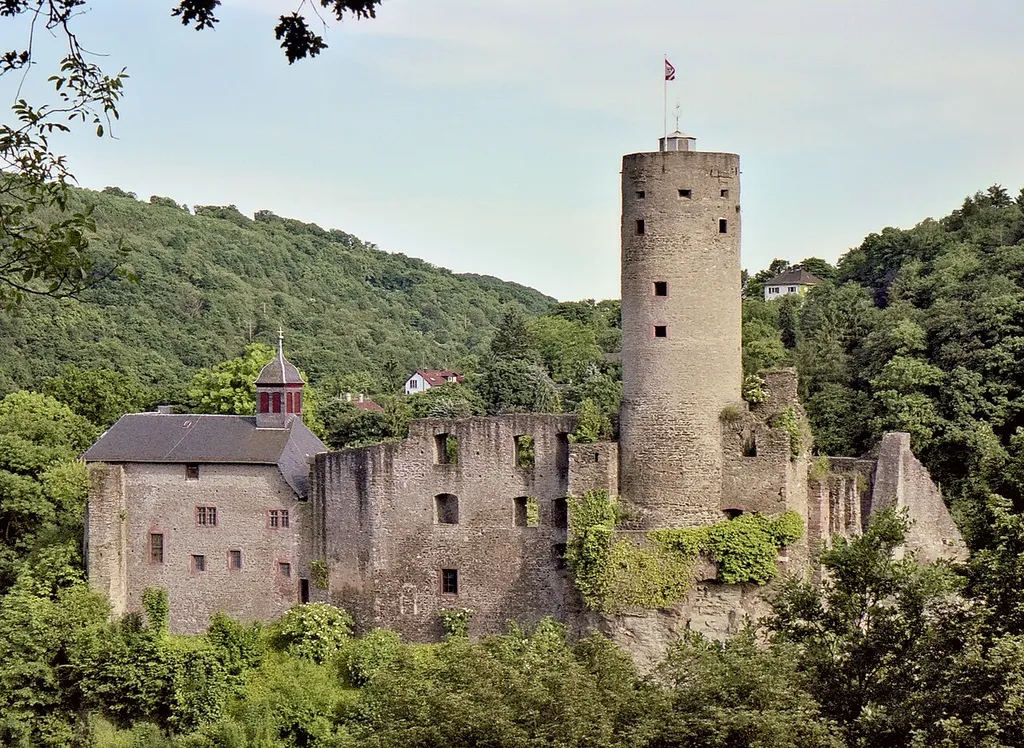 The Eppstein castle at Eppstein, Taunus, Germany. View from north-western direction.