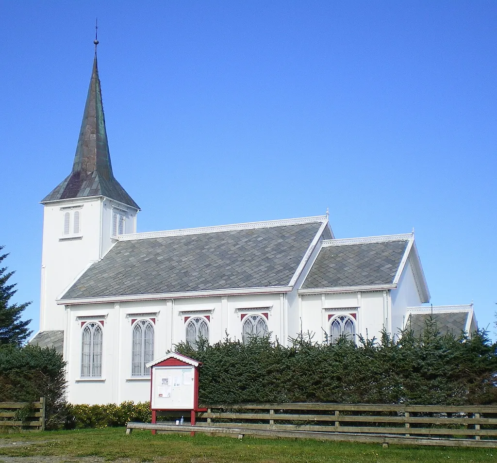 Hopen church at Smøla, Møre og Romsdal, Norway.