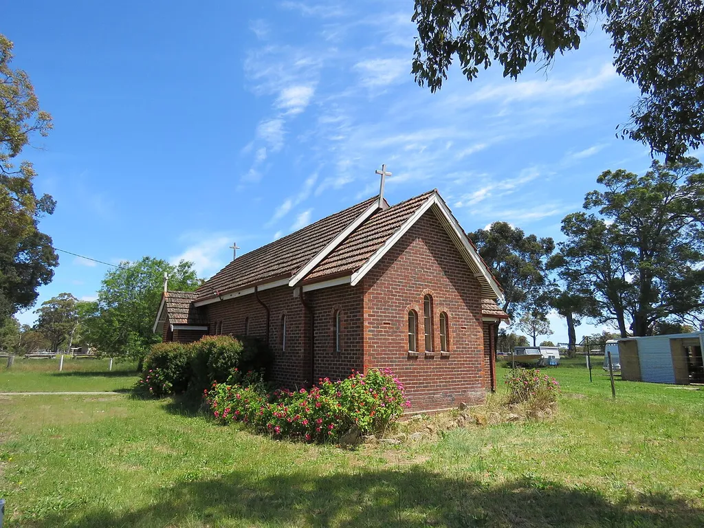 The heritage listed (Inherit # 1770) St Mary's Anglican Church, Coolup, Western Australia.