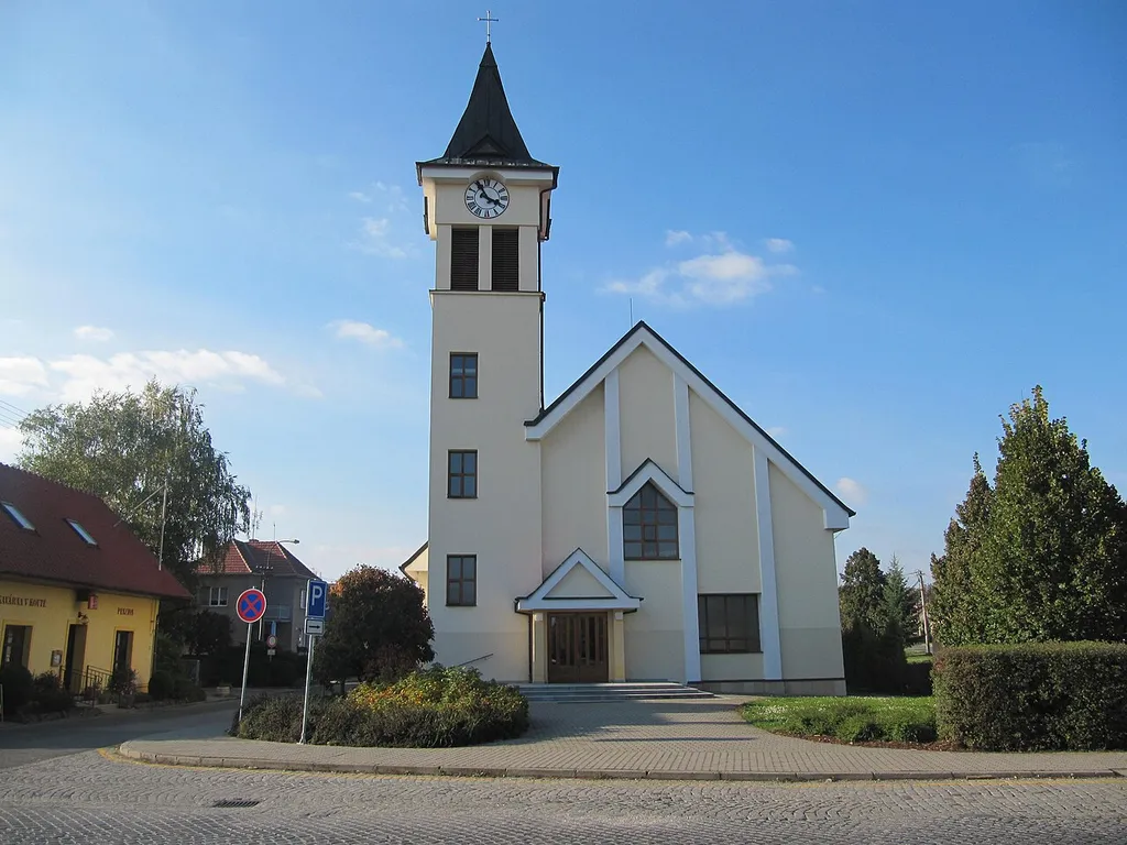 Zlechov in Uherské Hradiště District, Czech Republic. St. Anne-church.
