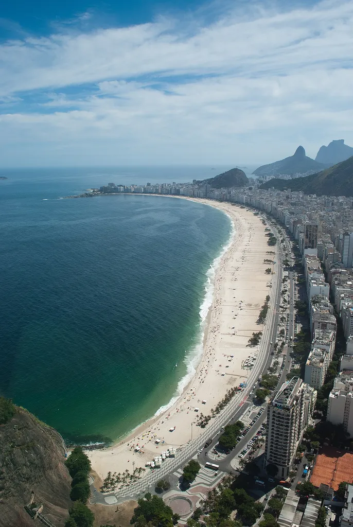 Vista aerea de Copacabana - Río de Janeiro, Brasil - Febrero 2011
