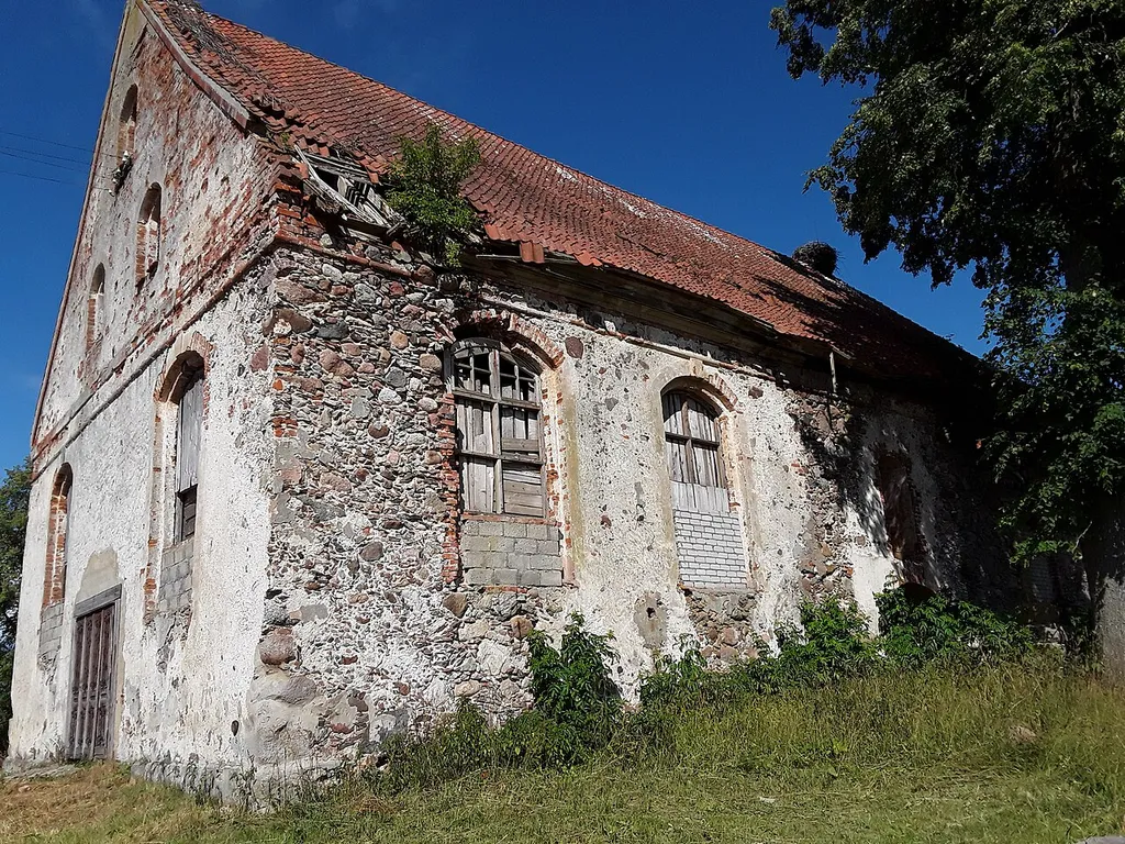 frühere Kirche Didlacken. Telmanowo (Kaliningrad, Tschernjachowsk).