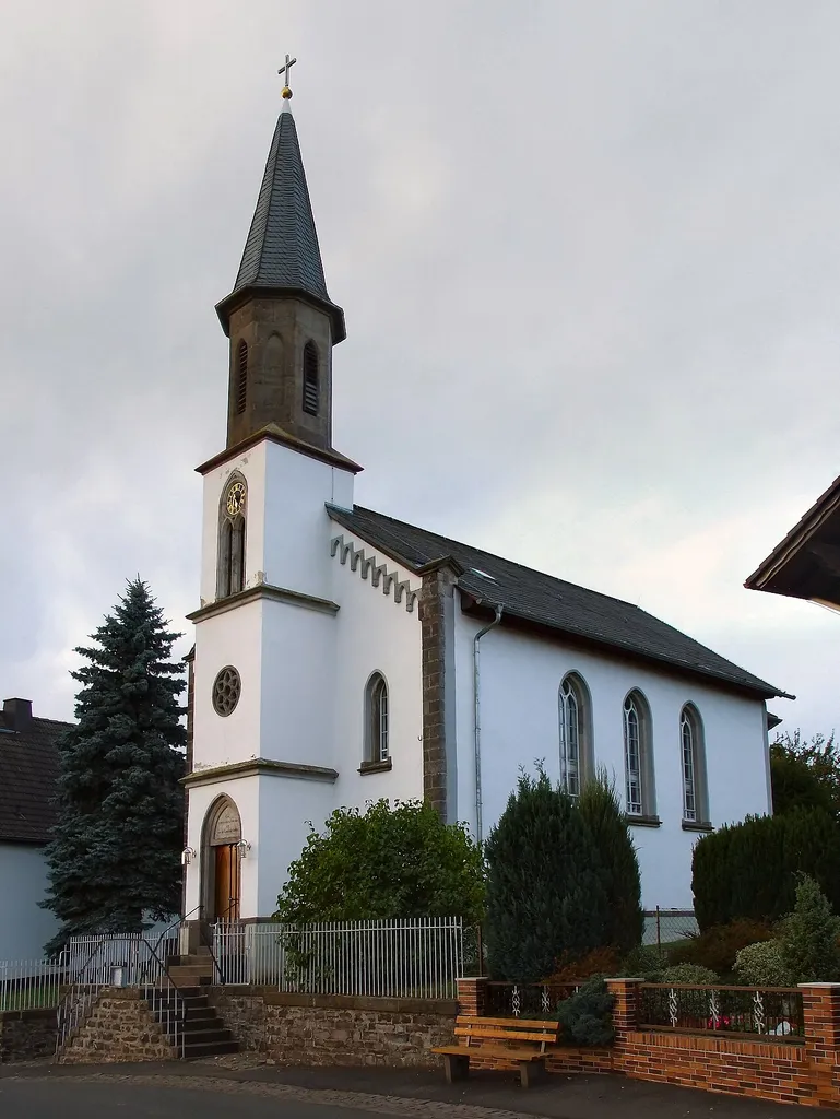 Evangelische Kirche in Röthges, Laubach, Landkreis Gießen, Hessen, Deutschland
