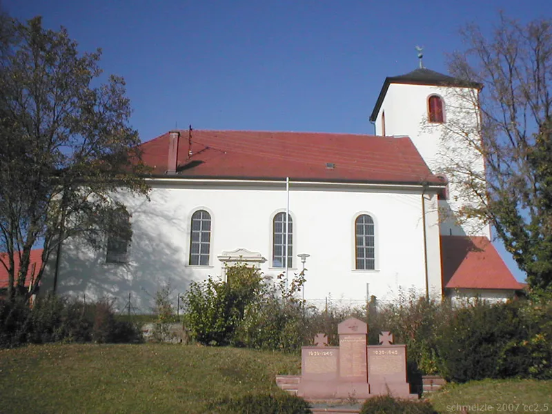 Evangelische Kirche in Mosbach-Lohrbach, Baden-Württemberg, Deutschland