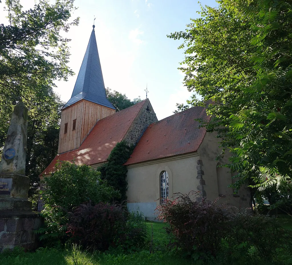 South-eastern view of church in Hindenburg, Templin municipality, Uckermark district, Brandenburg state, Germany
