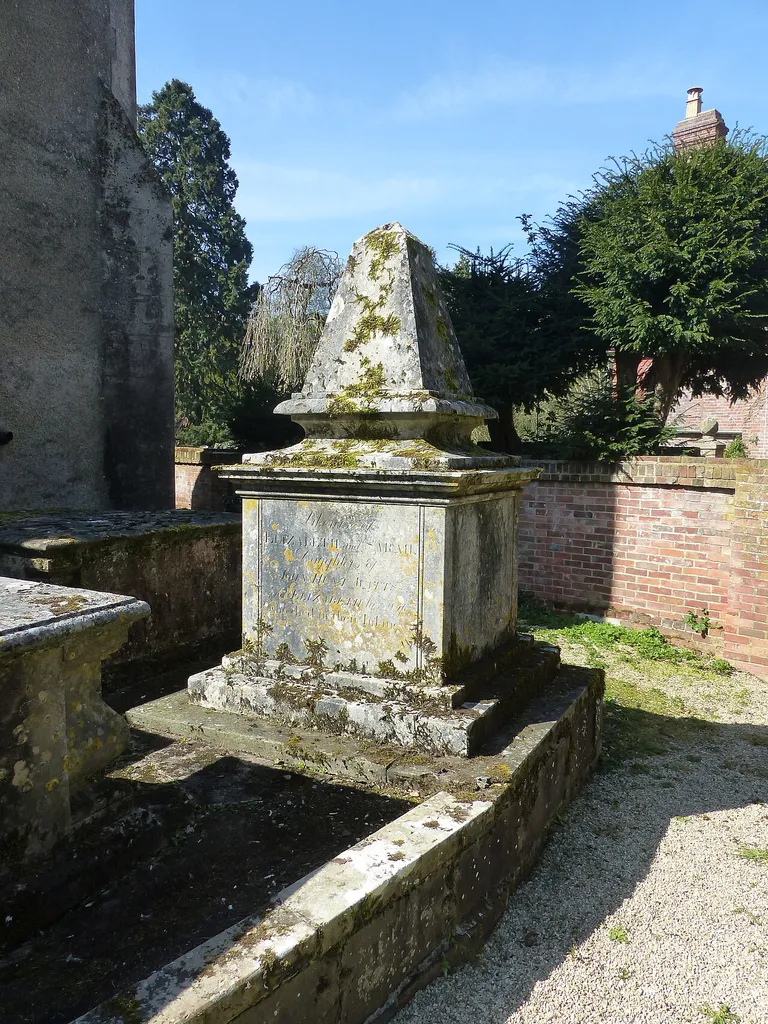 Grade II listed building in Ham. Wiltshire. Listed as "Watts Monument in graveyard, 6 metres north of west tower, Church of All Saints". .mw-parser-output .messagebox{margin:4px 0;width:auto;border-collapse:collapse;border:2px solid var(--border-color-progressive,#6485d1);background-color:var(--background-color-neutral-subtle,#fbfcff);color:var(--color-base,#202122);box-sizing:border-box;border-inline-start-width:8px}.mw-parser-output .messagebox.mbox-small{font-size:88%;line-height:1.25em}.mw-parser-output .mbox-warning,.mw-parser-output .mbox-speedy{border:2px solid var(--border-color-error,#b22222);background:var(--background-color-error-subtle,#ffdbdb);border-inline-start-width:8px}.mw-parser-output .mbox-serious,.mw-parser-output .mbox-delete,.mw-parser-output .mbox-stop{border:2px solid var(--border-color-error,#b22222);border-inline-start-width:8px}.mw-parser-output .mbox-issue,.mw-parser-output .mbox-content{border:2px solid #f28500;background:var(--background-color-warning-subtle,#ffe);border-inline-start-width:8px}.mw-parser-output .mbox-query,.mw-parser-output .mbox-style{border:2px solid #f4c430;background:var(--background-color-warning-subtle,#ffe);border-inline-start-width:8px}.mw-parser-output .mbox-shit{border:2px solid #960;border-inline-start-width:8px}.mw-parser-output .mbox-license{border:2px solid #88a;border-inline-start-width:initial}.mw-parser-output .mbox-legal{border:2px solid var(--border-color-notice,#666);background:var(--background-color-base,#fff);border-inline-start-width:8px}.mw-parser-output .mbox-honor{border:2px solid #ca3;background:var(--background-color-warning-subtle,#fcf4db);border-inline-start-width:8px}.mw-parser-output .mbox-growth{border:2px solid #8d4;background:var(--background-color-success-subtle,#d5fdf4);border-inline-start-width:8px}.mw-parser-output .mbox-move{border:2px solid #93c;border-inline-start-width:8px}.mw-parser-output .mbox-protection,.mw-parser-output .mbox-message{border:2px solid var(--border-color-ba