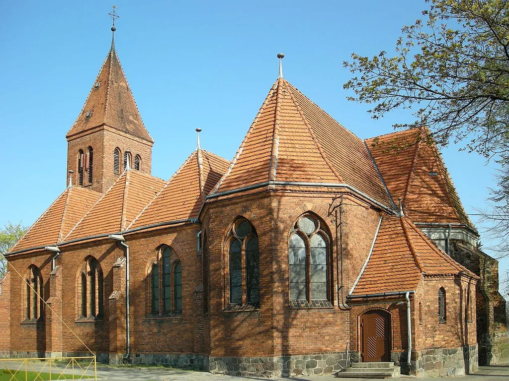 The church in Wąbrzeźno, Poland.