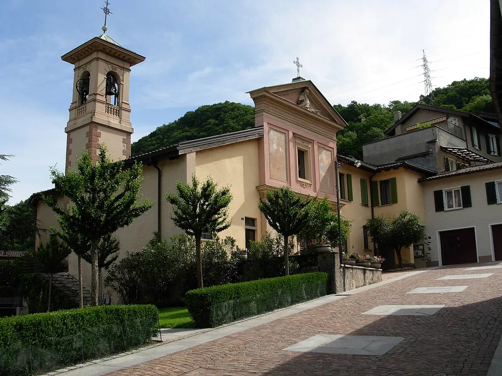 The church San Cristoforo in Grancia in the Swiss Canton of Ticino