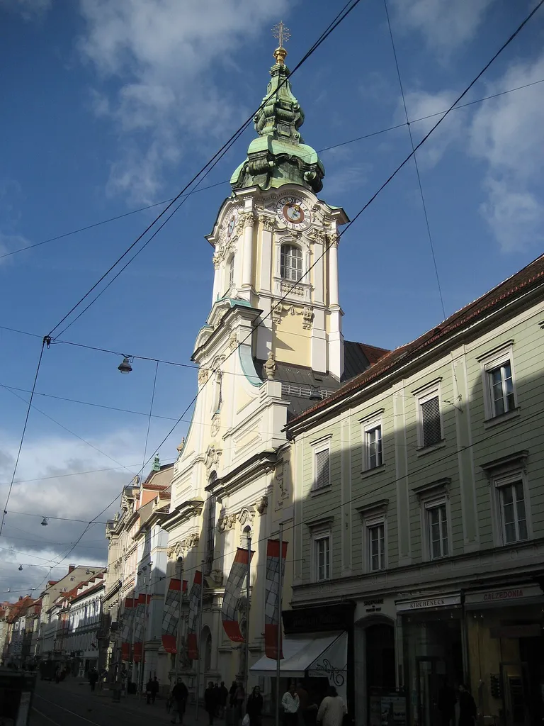 Stadtpfarrkirche Graz, Grazer Stadtpfarrkirche (Austria) This media shows the protected monument with ObjektID 56732 in Austria. (Commons, de, Wikidata)