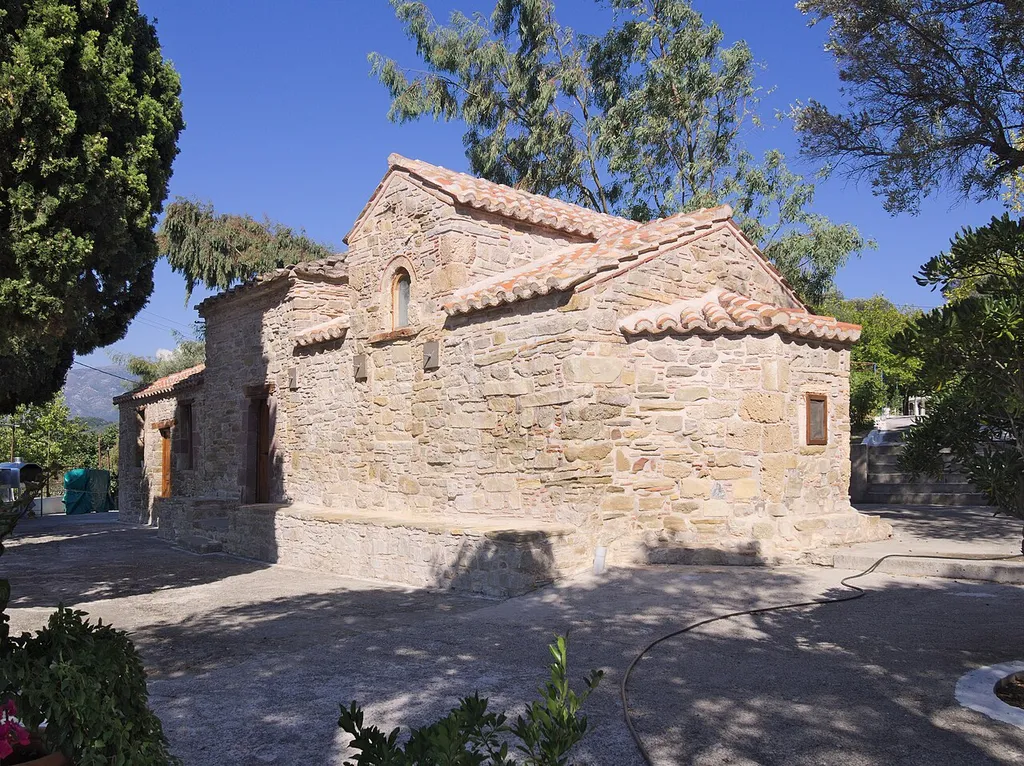 The byzantine church of Panagia Chatirianissa, located at Oxylithos, Kymi-Aliveri municipality. It is dedicated at the Dormition of the Virgin Mary.