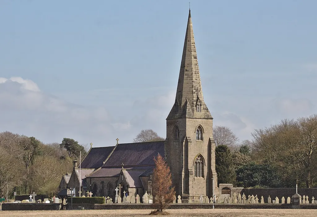 St Mary's Church, Little Crosby from Delph Lane, including its north side.