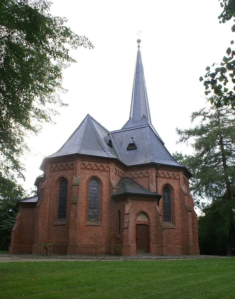 Wartislaw-Memorial-Church in Stolpe near River Peene in Mecklenburg-Vorpommern