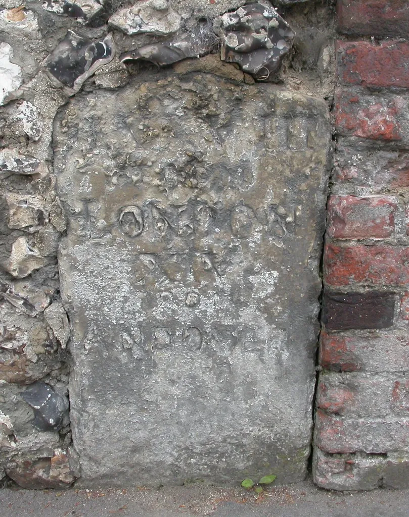 Old Milestone by Church Street, Amesbury Parish
