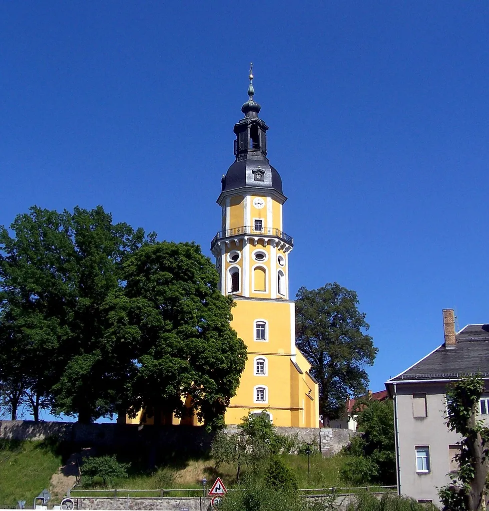 Hauptkirche in de:Königsbrück, Ansicht von Westen