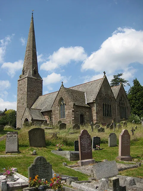 St Giles' parish church, Goodrich, Herefordshire, seen from the southeast