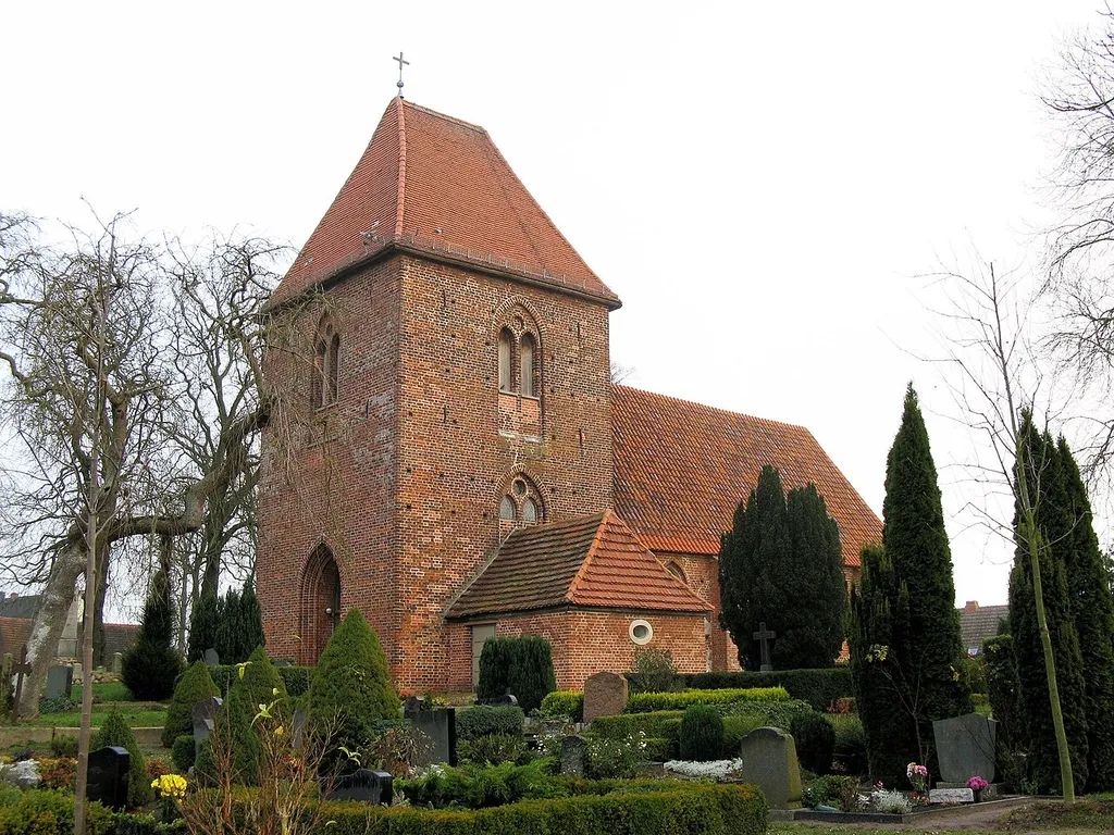 Church in Groß Brütz, district Nordwestmecklenburg, Mecklenburg-Vorpommern, Germany