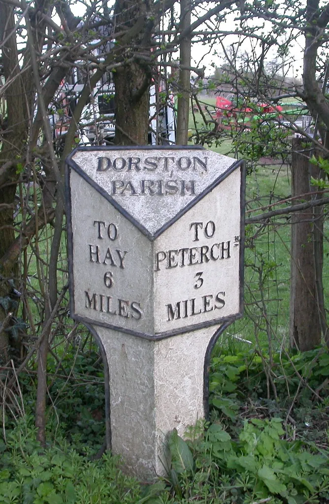 Old Milepost by the B4348, Dorstone