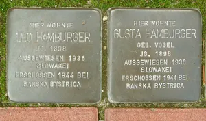 Stolperstein dedicated to Leo Hamburger