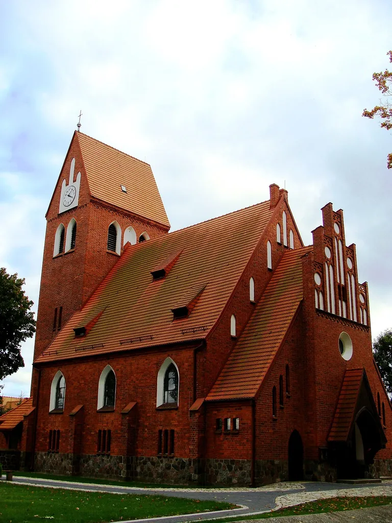 Kruszyn, kościół ewangelicki, ob. rzym.-kat. fil. p.w. św. Kazimierza, 1908