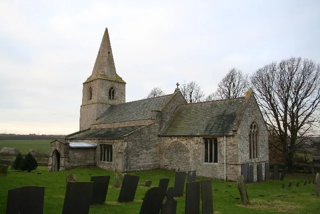 St.Thomas' church, Bassingthorpe, Lincs. Norman and Early English, the south arcade is c1200 and a Norman chancel arch.