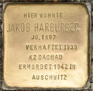 Stolperstein dedicated to Jakob Harburger