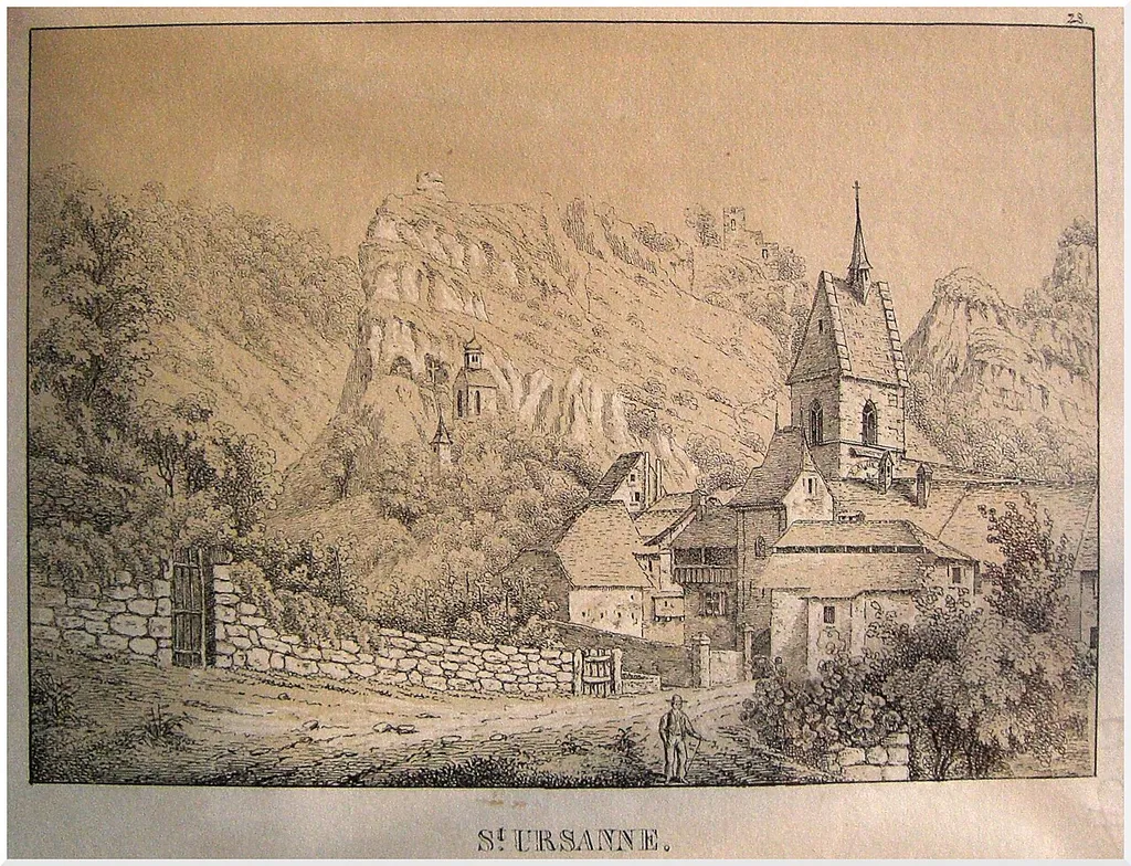 Saint-Ursanne, castle ruins - Middle Ages