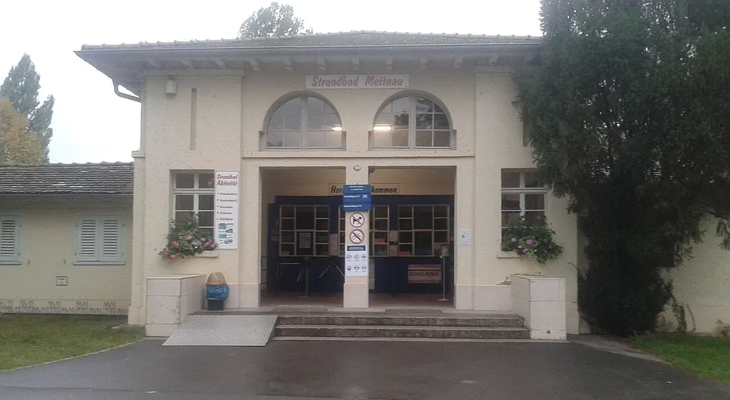 Main Building, Entrance - Strandbad Radolfzell, 6. September 2020