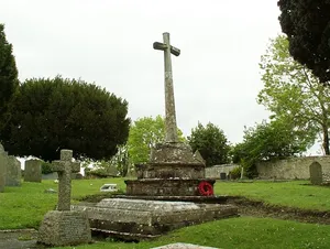 Cross in the churchyard of the Church of St Decuman