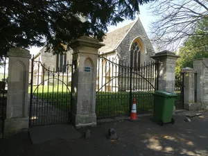 Gates, gatepiers and railings, to the churchyard of Holy Trinity Church