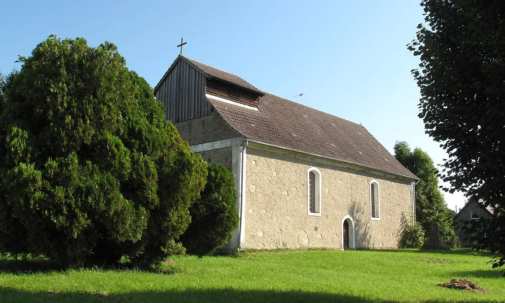Listed protestant village church in Görsdorf. Görsdorf is a part of the municipality Tauche in the District Oder-Spree, Brandenburg, Germany. The fieldstone church was probably built in the 14th century, in 1945 heavily destroyed and rebuilt in 1948/49.