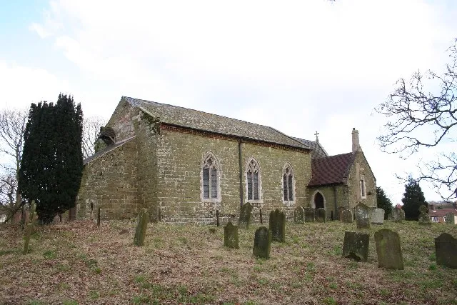 St.Peter &amp; St.Paul's church, Belchford, Lincs. Only a font from the medieval church, the chancel 1859-60 and the nave 1909