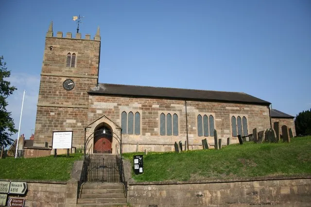 St Giles' parish church, Ollerton, Nottinghamshire, seen from the southwest