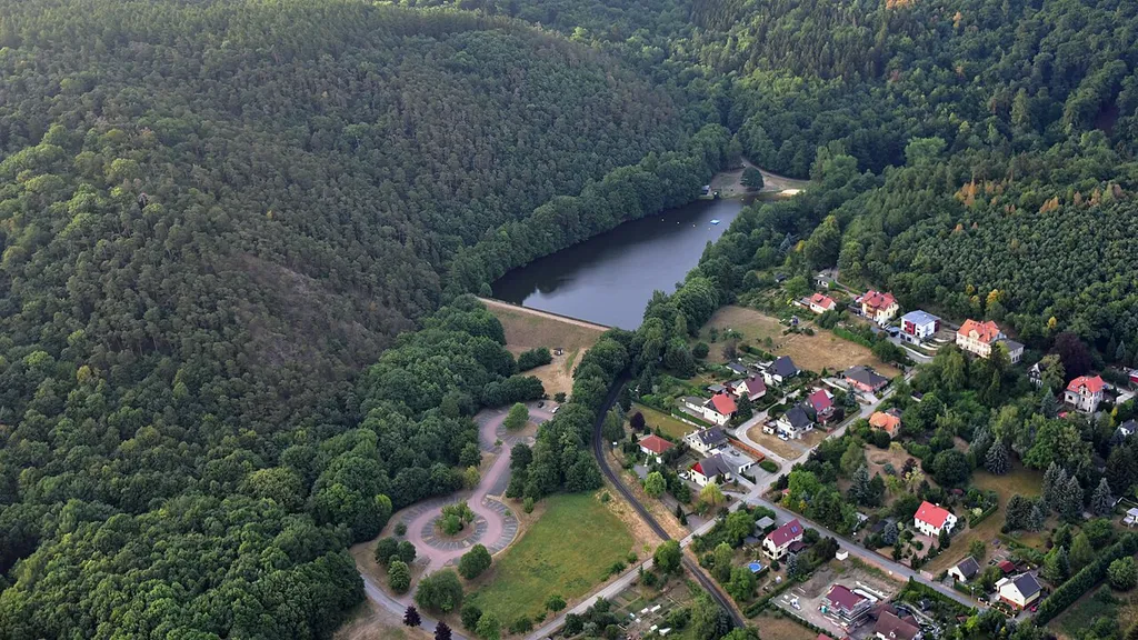 Gernrode, Osterteich, Luftaufnahme (2018)