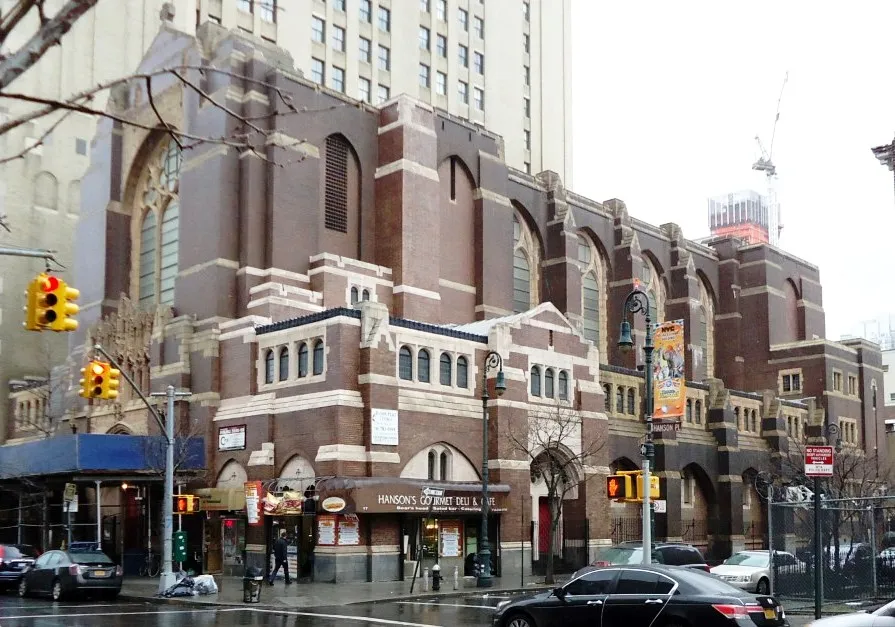 The Hanson Place Central United Methodist Church in Brooklyn, New York, near Fulton Avenue and Flatbush Avenue.