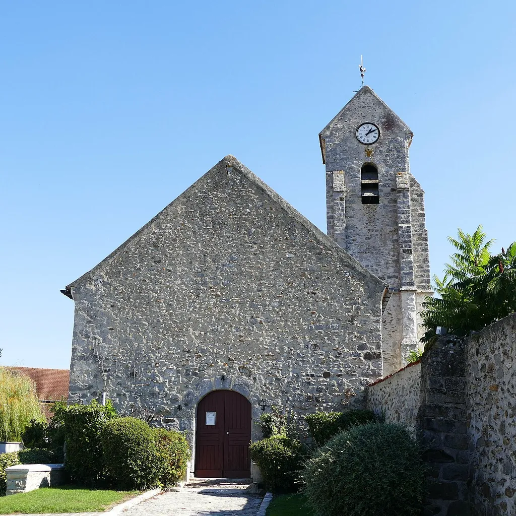 Saint-Médard's church in Limoges-Fourches (Seine-et-Marne, Île-de-France, France).