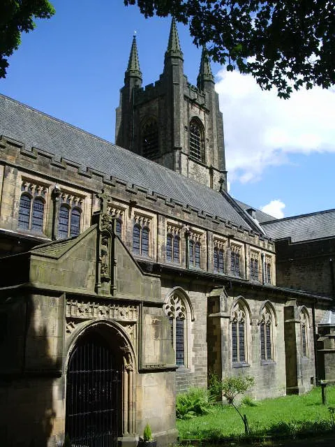 The south side of St John the Evangelist's parish church, Crawshawbooth, Lancashire, seen from the west