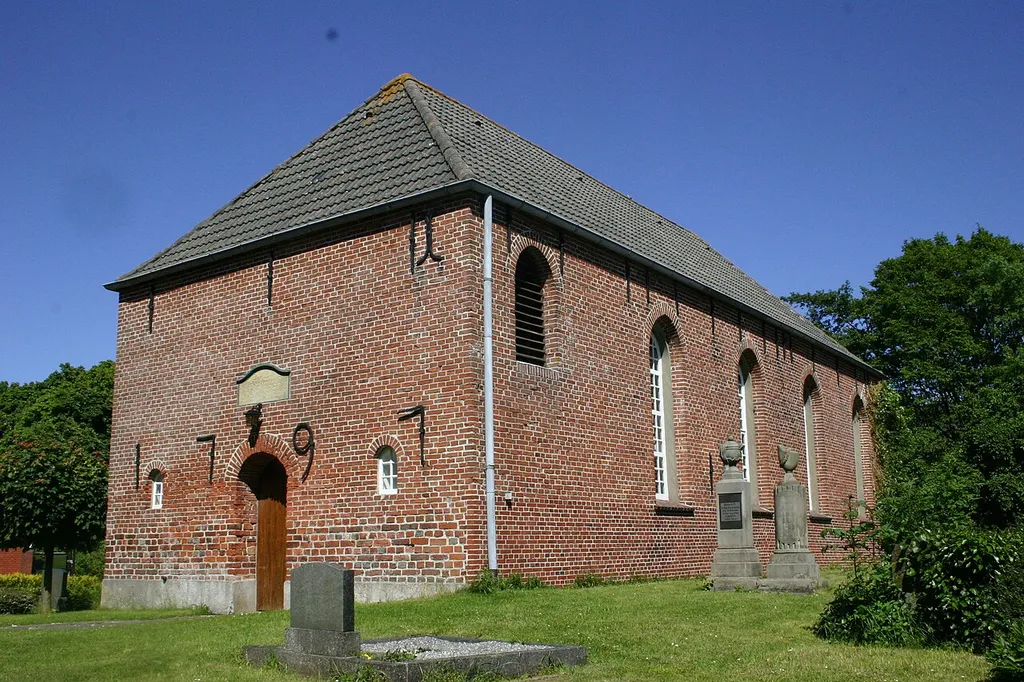 Historic church in Jarßum, city of Emden, East Frisia, Germany