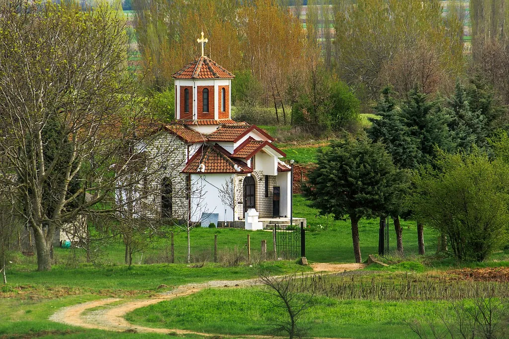 View of St. Petka Church in the village Injevo
