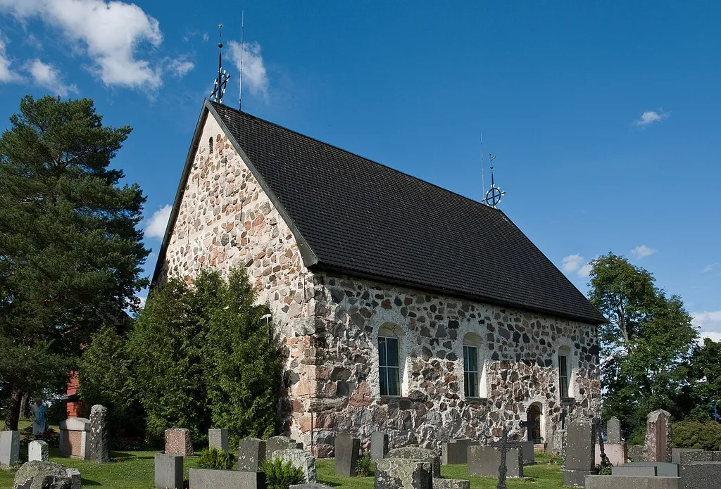Kakskerta Church on Kakskerta island, Turku, Finland.